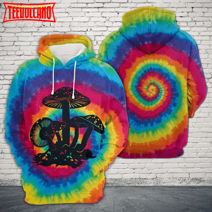 Mushroom Tie Dye 3D Printed Hoodie