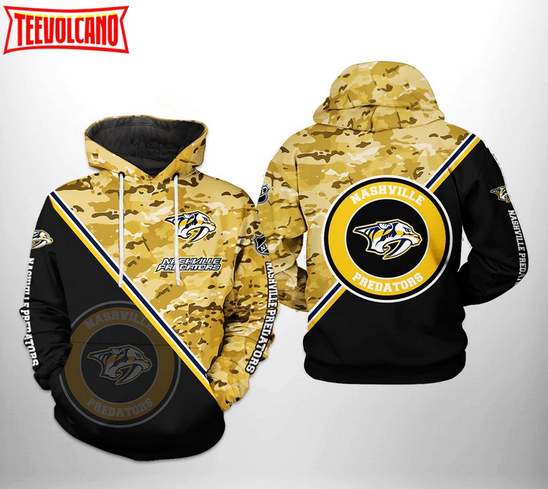 Nashville Predators NHL Camo Team 3D Printed Hoodie