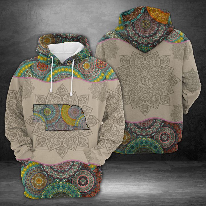 Nebraska Mandala 3D Printed Hoodie