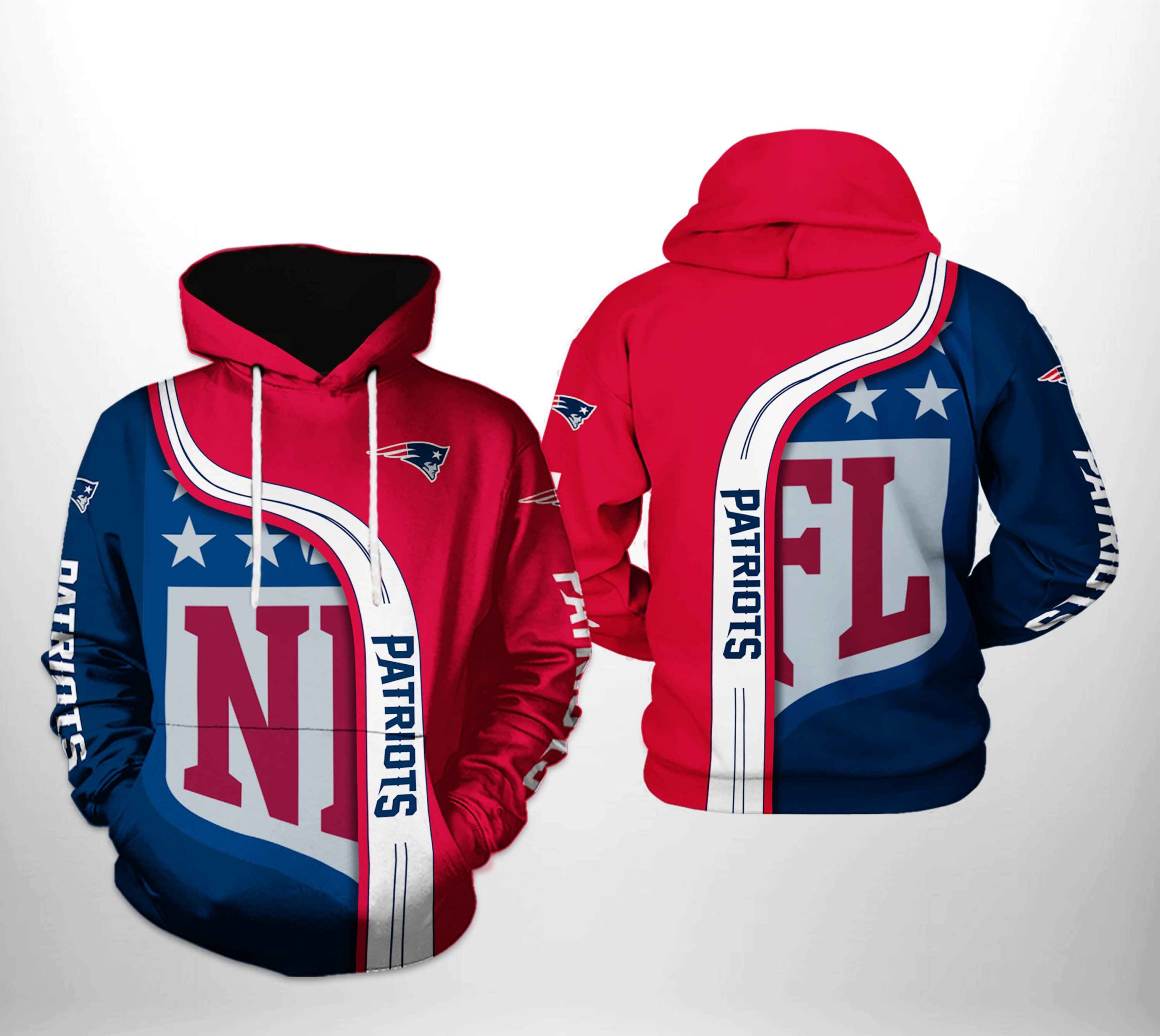 New England Patriots NFL Team 3D Printed Hoodie