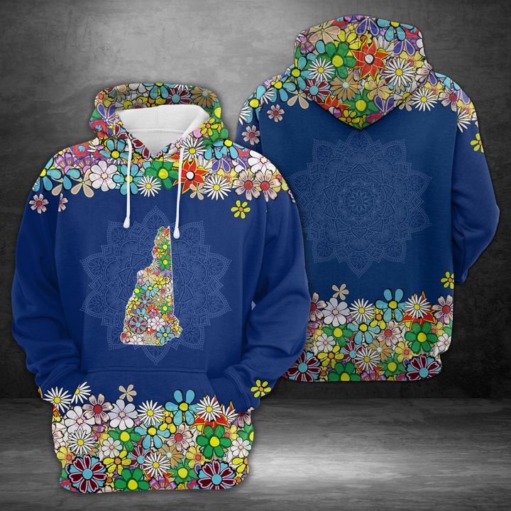 New Hampshire Flower 3D Printed Hoodie