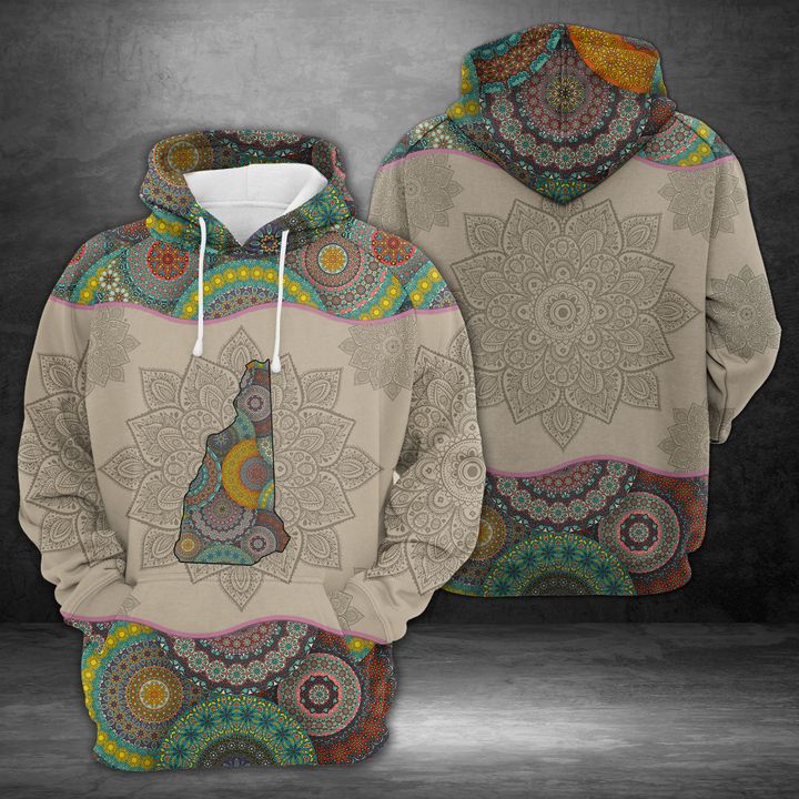 New Hampshire Mandala 3D Printed Hoodie