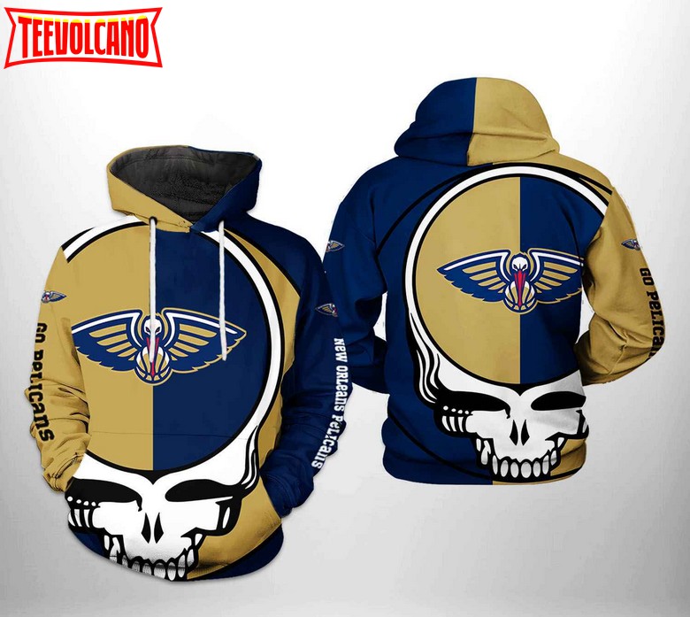 New Orleans Pelicans NBA Grateful Dead 3D Printed Hoodie