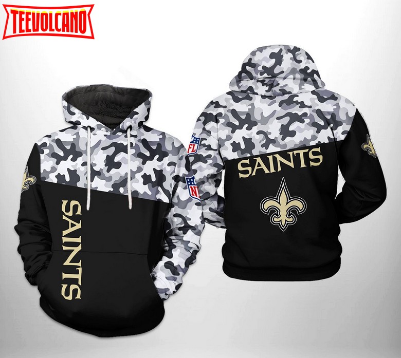 New Orleans Saints NFL Camo Veteran Team 3D Printed Hoodie