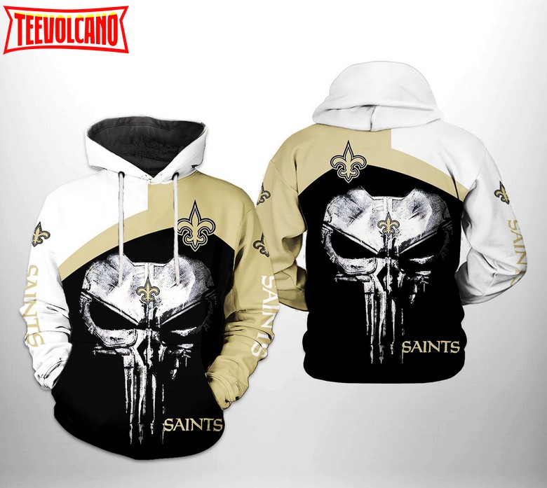 New Orleans Saints NFL Skull Punisher Team 3D Printed Hoodie