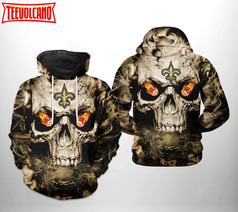 New Orleans Saints NFL Skull Team 3D Printed Hoodie