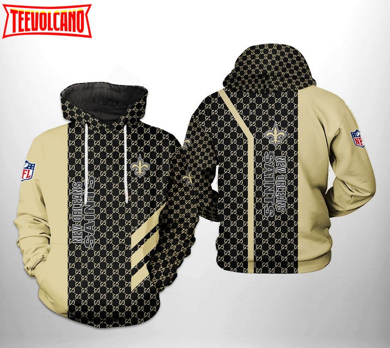 New Orleans Saints NFL Team Pattern Mix 3D Printed Hoodie