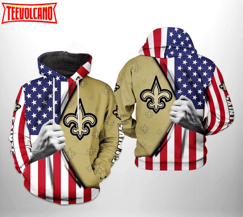 New Orleans Saints NFL US Flag Team 3D Printed Hoodie