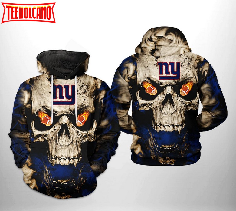 New York Giants NFL Skull Team 3D Printed Hoodie