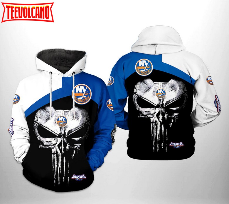 New York Islanders NHL Skull Punisher 3D Printed Hoodie