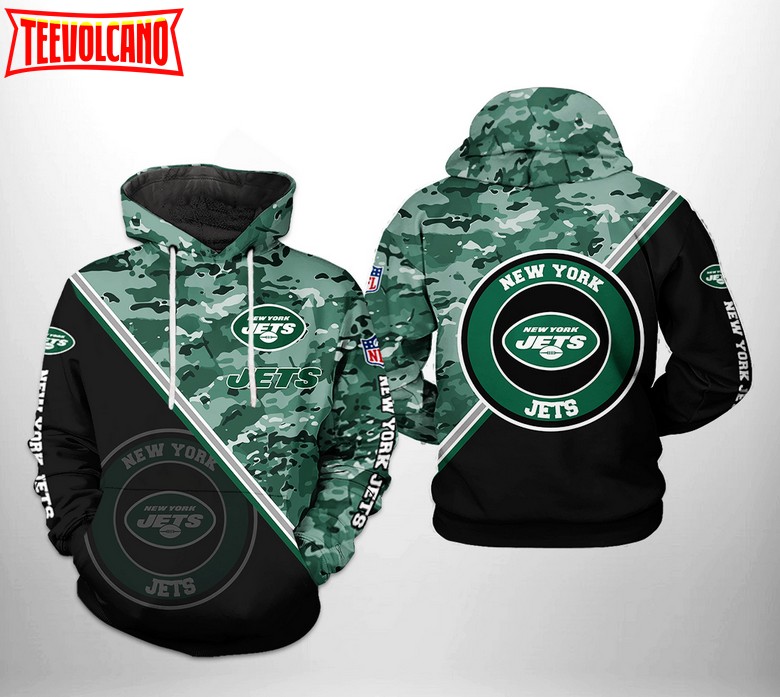 New York Jets NFL Camo Team 3D Printed Hoodie