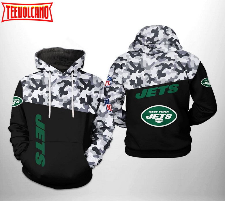 New York Jets NFL Camo Veteran Team 3D Printed Hoodie