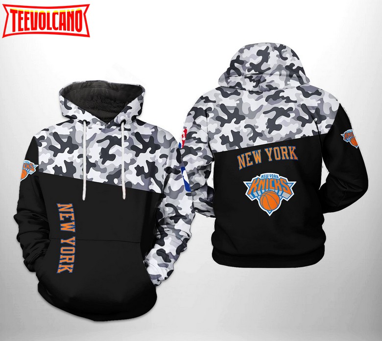 New York Knicks NBA Camo Veteran Team 3D Printed Hoodie