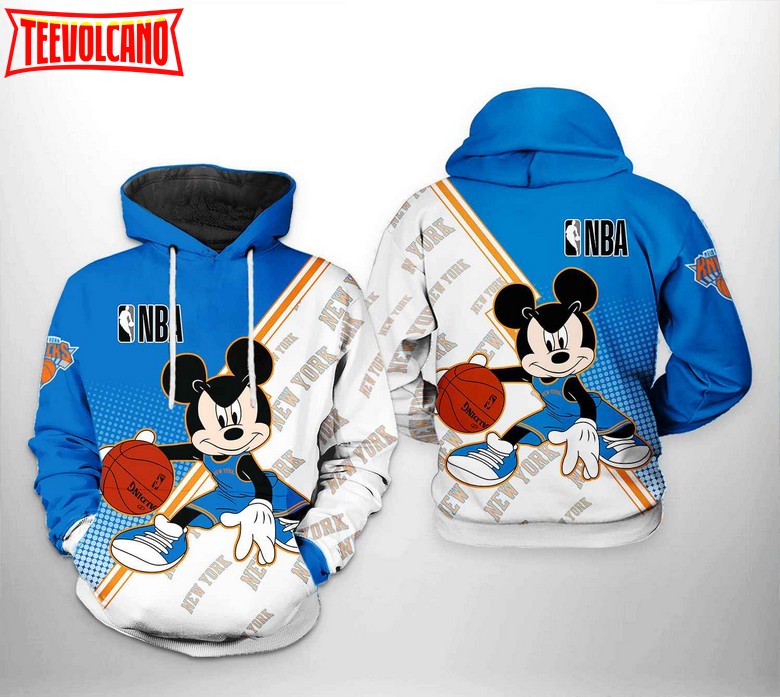 New York Knicks NBA Mickey 3D Printed Hoodie