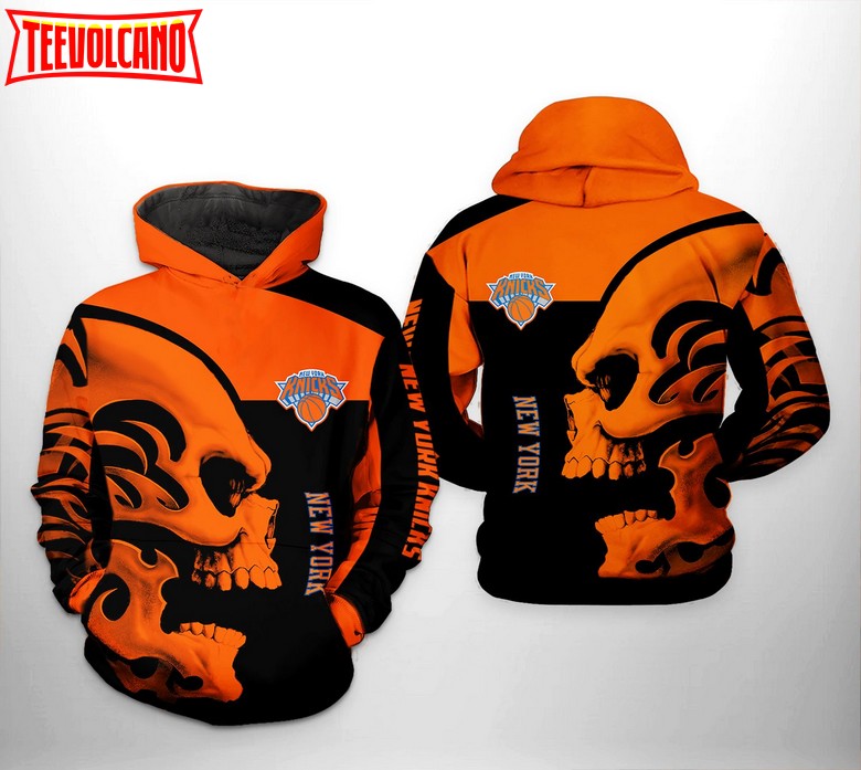 New York Knicks NBA Skull Team 3D Printed Hoodie