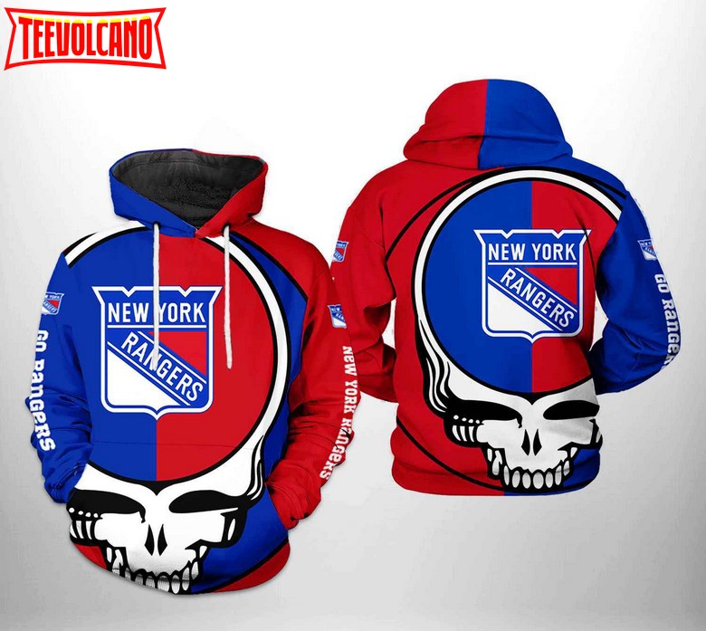 New York Rangers NHL Grateful Dead 3D Printed Hoodie