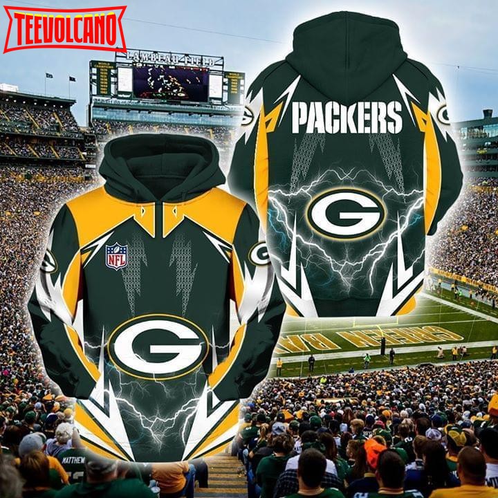 Nfl Green Bay Packers Lightning 3D Printed Hoodie