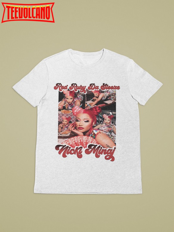 Nicki Minaj Red Ruby Da Sleeze Tee, Barbz, Vintage, Pink Friday 2 Shirt