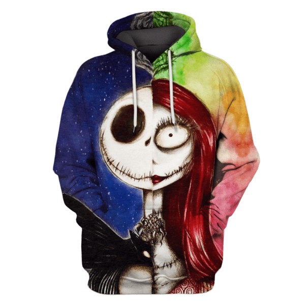 Nightmare Before Christmas Jack And Sally 3D Printed Hoodie