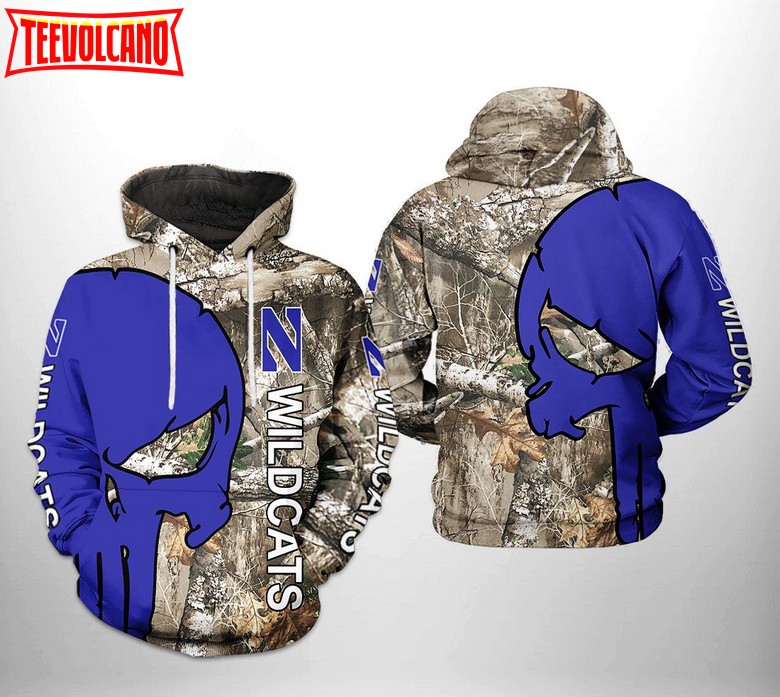 Northwestern Wildcats NCAA Camo Veteran Hunting 3D Printed Hoodie