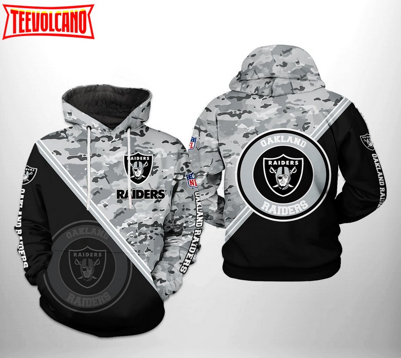 Oakland Raiders NFL Camo Team 3D Printed Hoodie