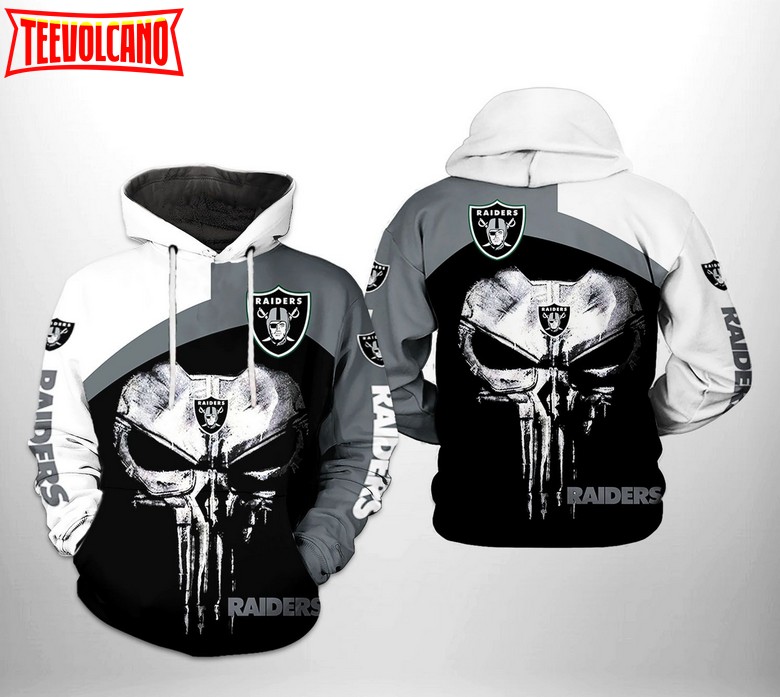 Oakland Raiders NFL Skull Punisher Team 3D Printed Hoodie