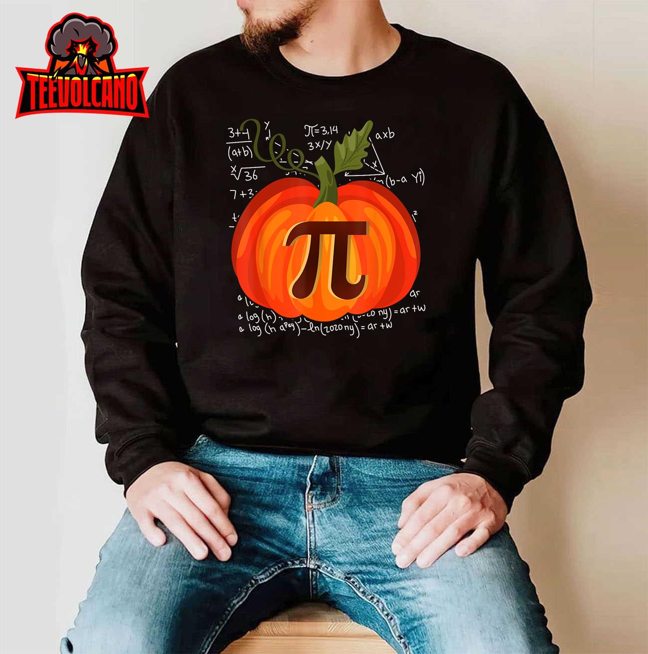 Pumpkin Pie Math Shirt Funny Halloween Thanksgiving Pi Day T-Shirt