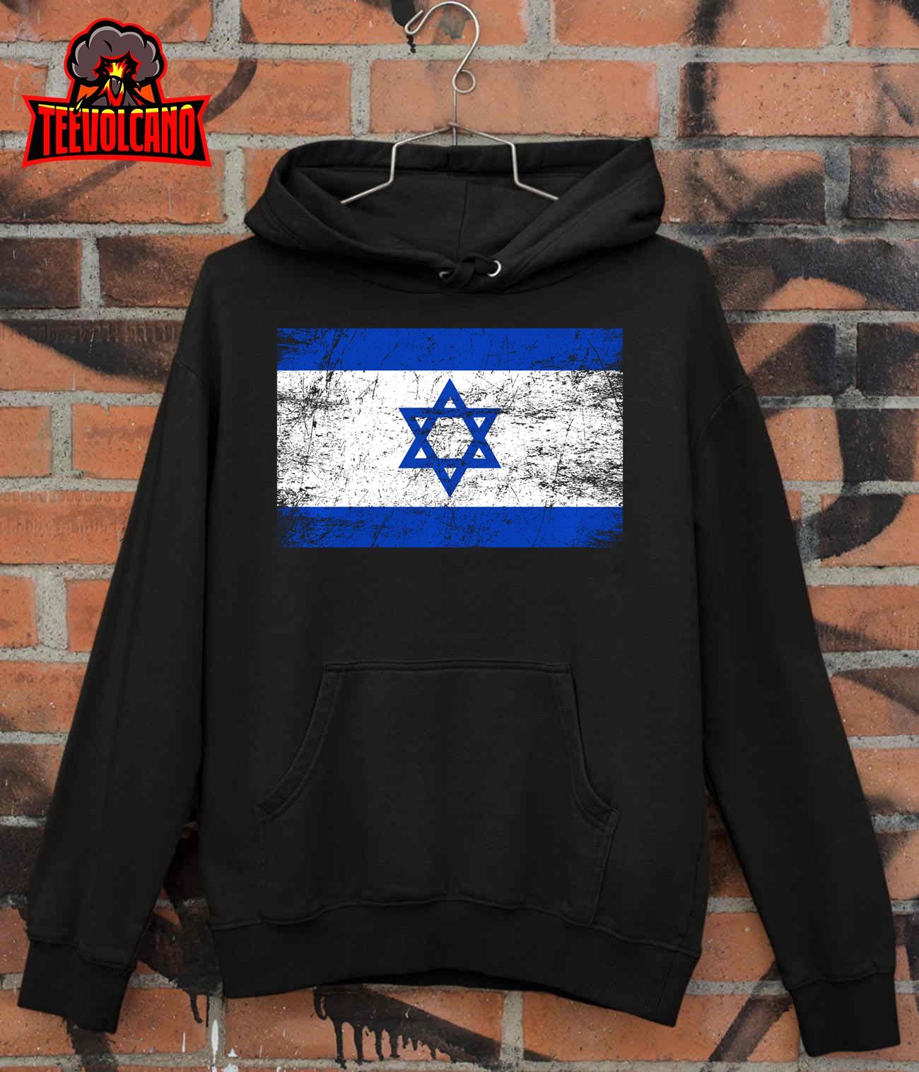 Support Israel I Stand With Israel Israeli Flag Pullover Hoodie