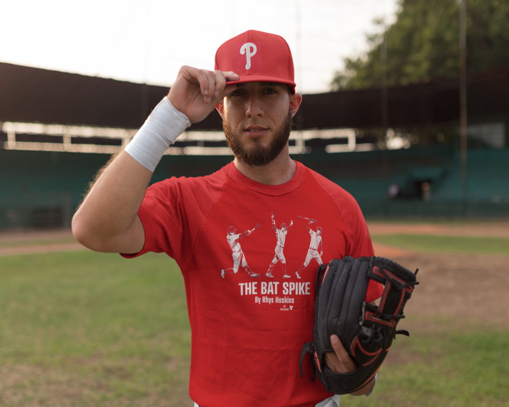 Rhys Hoskins Philadelphia Phillies The Bat Spike T-Shirt