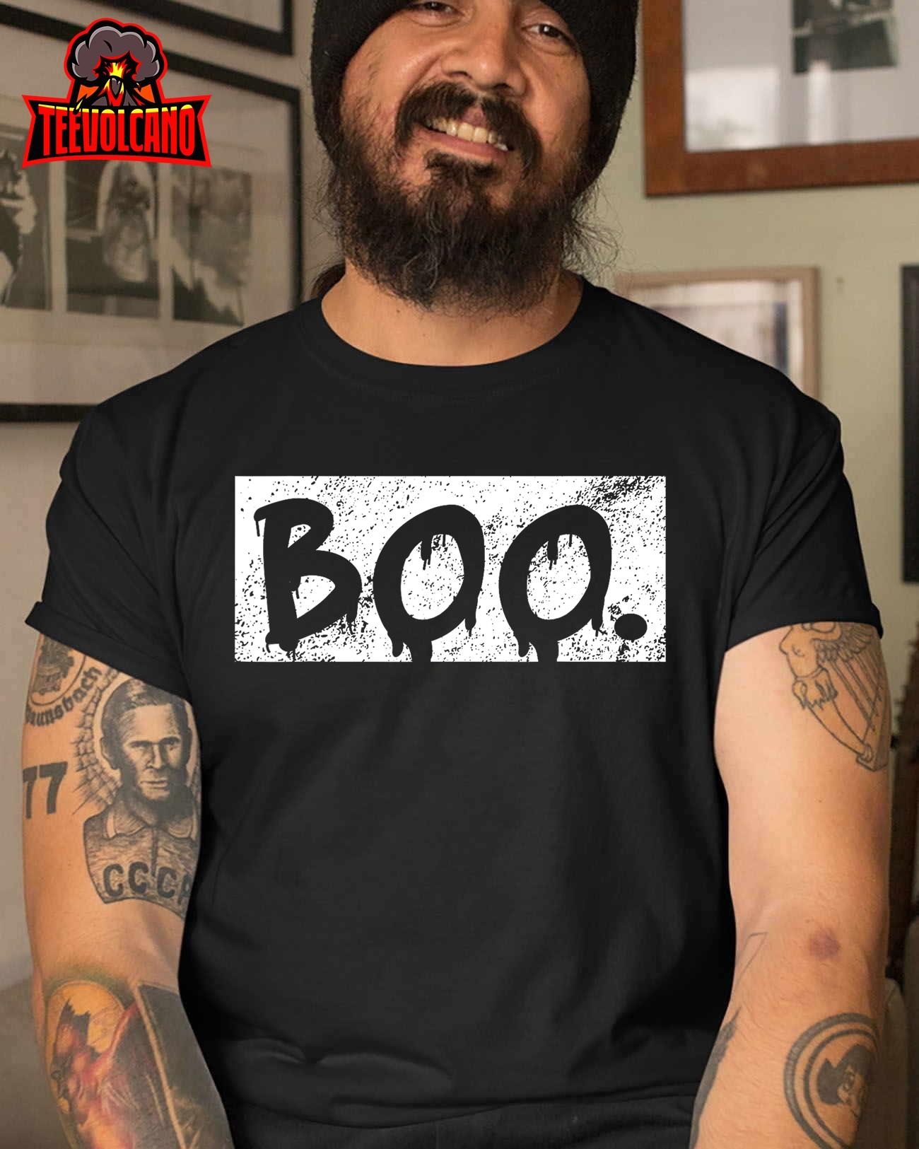 Vintage Boo Funny Lazy Halloween Costumes For Men And Women T-Shirt