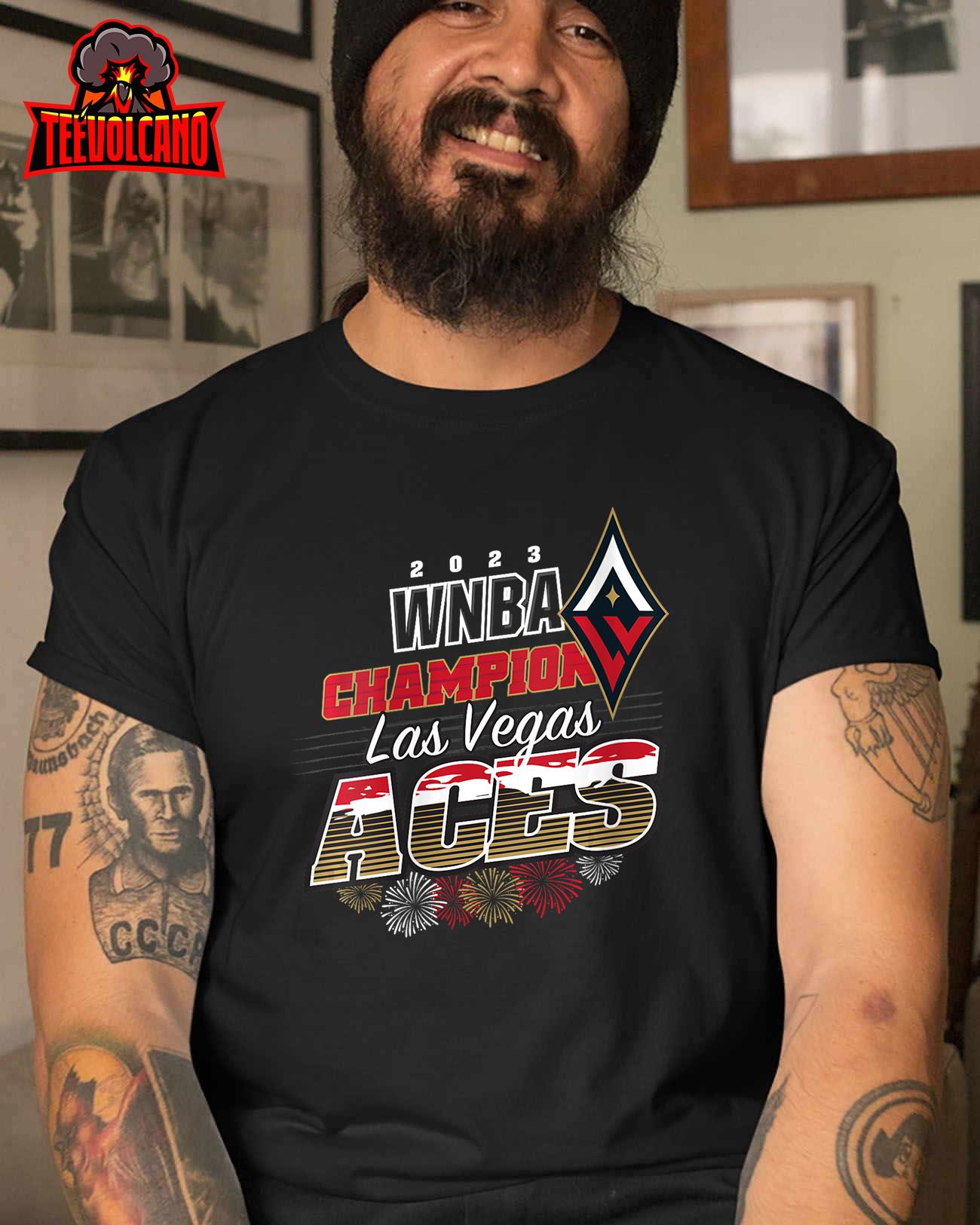 WNBA Las Vegas Aces Title Town Championship V-Neck T-Shirt