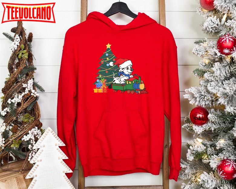 101 Dalmatians Christmas Train Hoodie, Disney Christmas Trip Sweatshirts