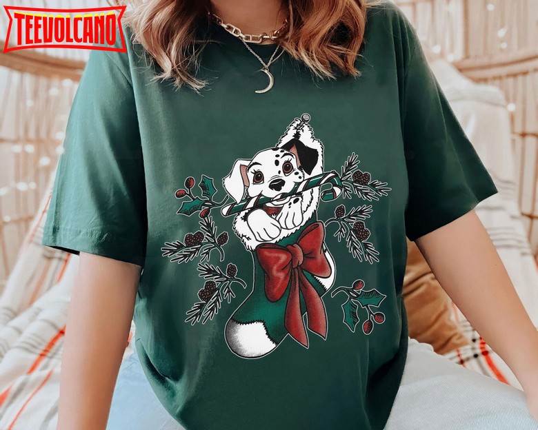 101 Dalmatians Patch Christmas Shirt, Disney Dog Christmas T-shirt