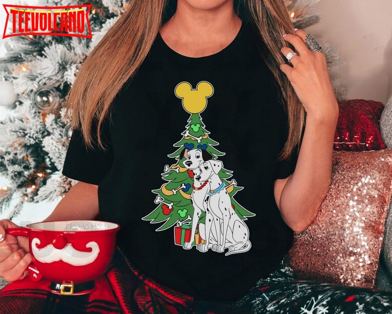 101 Dalmatians Pongo Perdita Christmas Tree Shirt, Disney Christmas Shirt