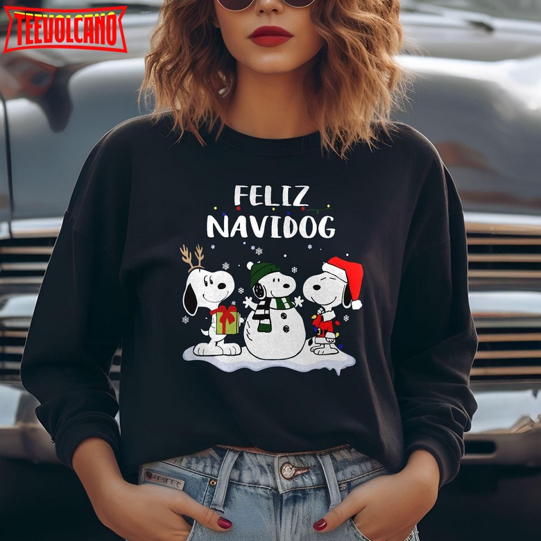 90s The Peanuts Snoopy Christmas Sweatshirt, Feliz Navidog Snoopy Hoodie