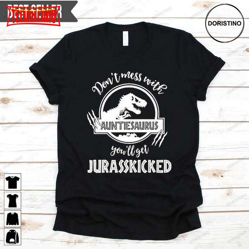 Auntiesaurus Aunt Unisex Doristino Awesome Shirts