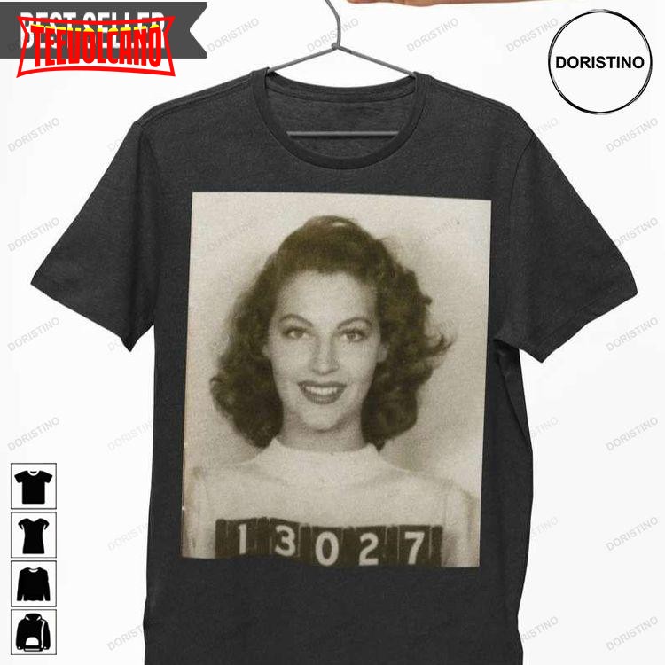 Ava Gardner Mugshot Ava Lavinia Gardner Killers Unisex T Shirt