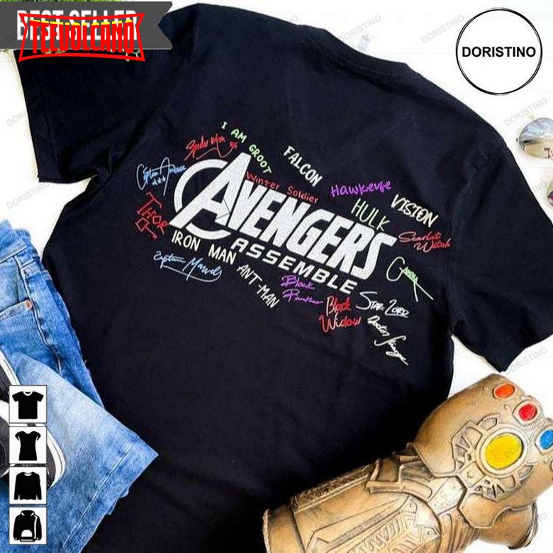 Avengers Assemble Autograph Unisex T-shirt