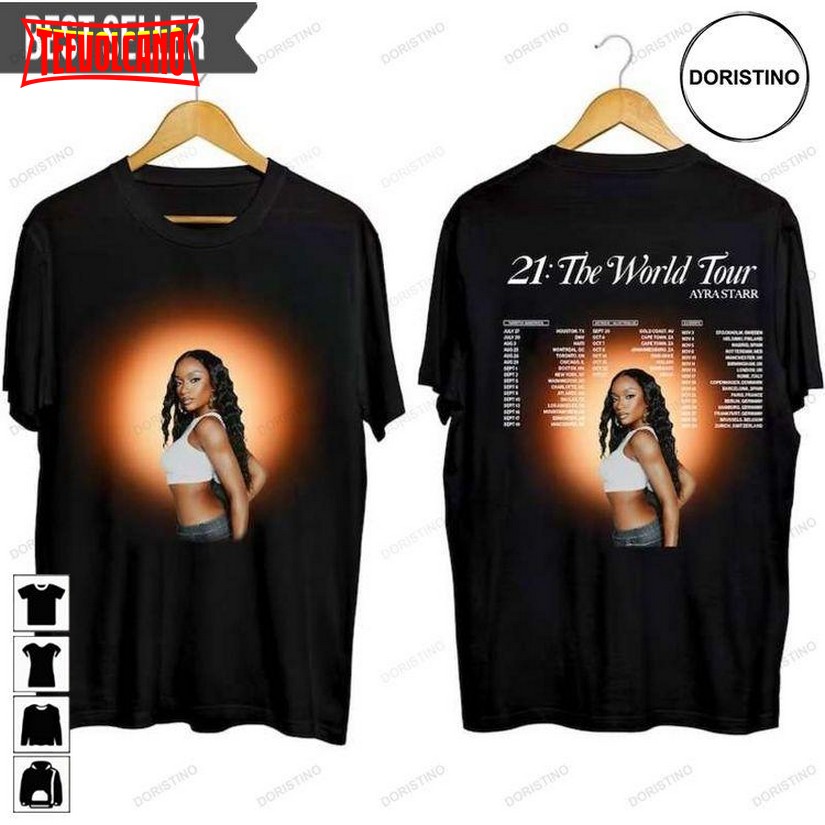 Ayra Starr 21 The World Tour Adult T Shirt Hoodie