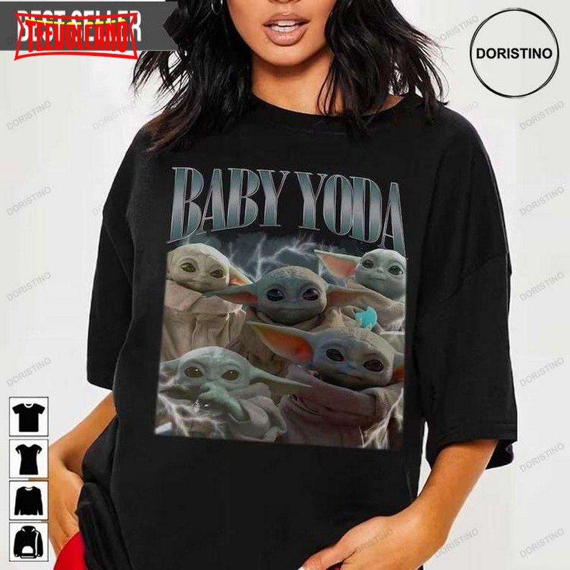 Baby Yoda Grogu Short Sleeve Doristino Limited T Shirt Hoodie