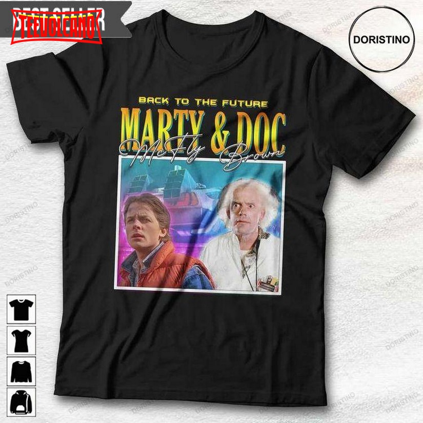 Back To The Future Marty Mcfly And Doc Brown T Shirt Hoodie