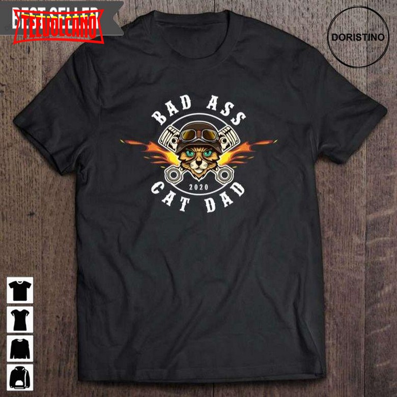 Bad Ass Cat Dad Unisex Doristino Limited Edition T-shirts