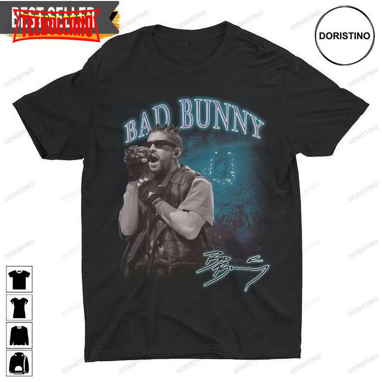 Bad Bunny Living Tour Concert Doristino Limited Edition T-shirts