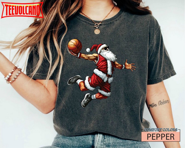 Basketball Shirt Comfort Colors® Funny Santa Claus T-Shirt