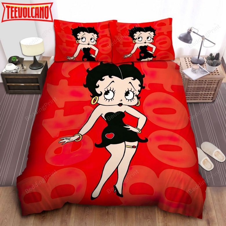 Betty Boop In Black Dress Bed Sheets Duvet Cover Bedding Sets