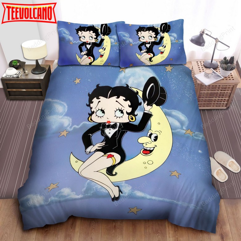 Betty Boop On The Moon Bed Sheets Duvet Cover Bedding Sets