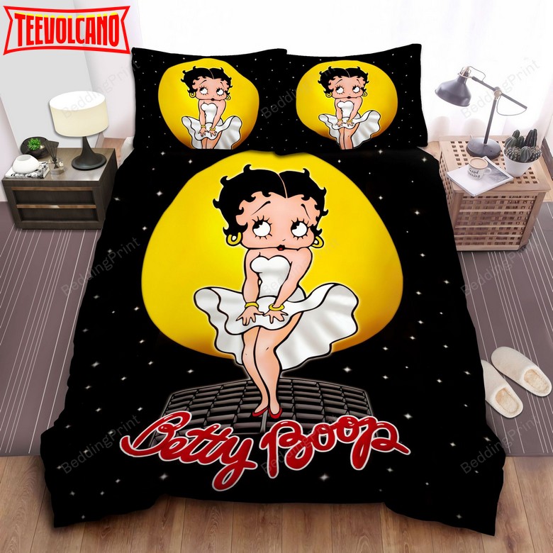 Betty Boop Under The Moon Bed Sheets Duvet Cover Bedding Sets