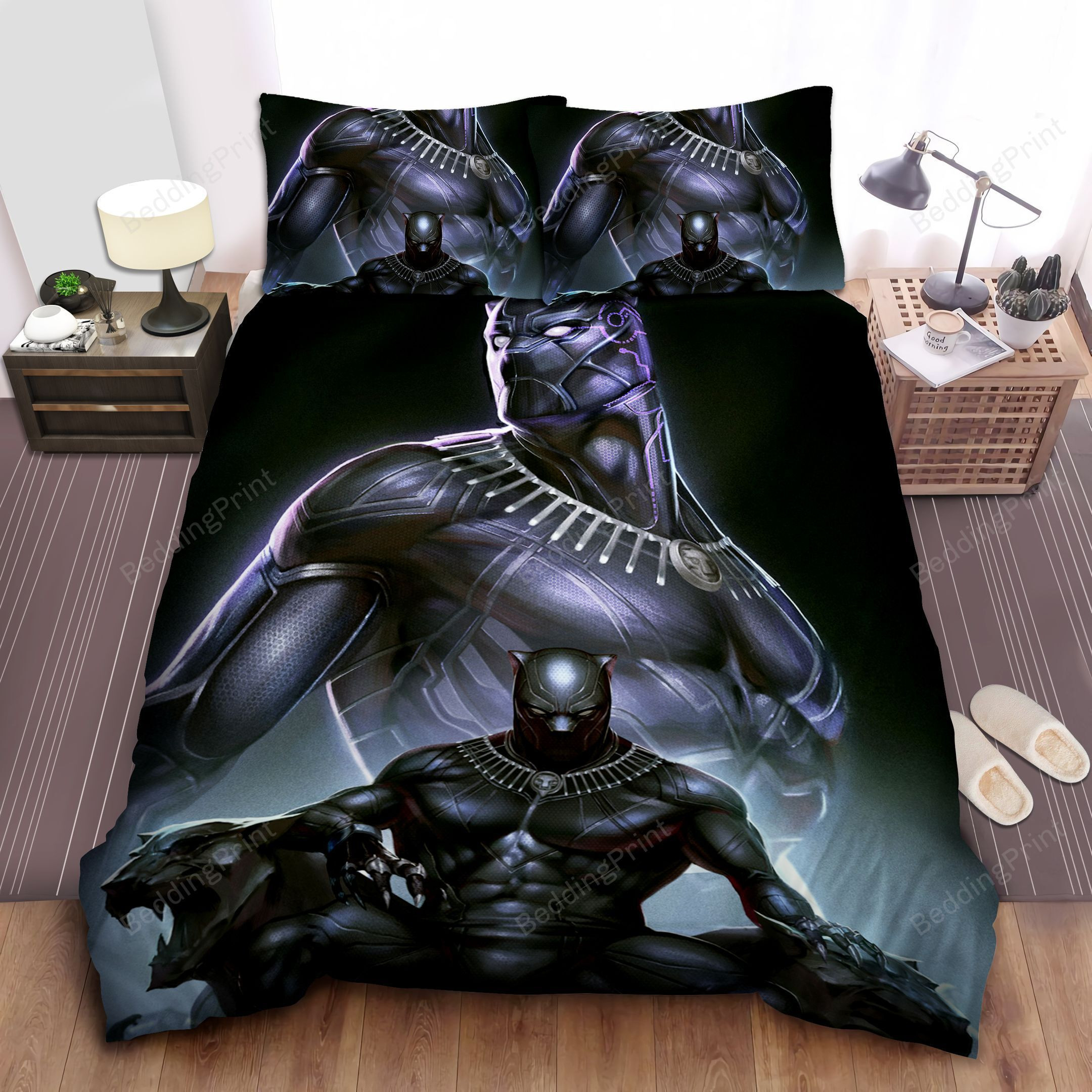 Black Panther King Bed Sheets Duvet Cover Bedding Sets