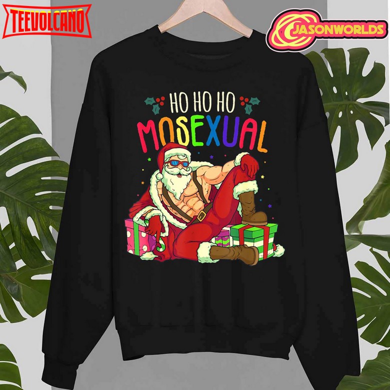 Christmas Ho Ho Ho Mosexual Gay Santa LGBT Pun T-Shirt