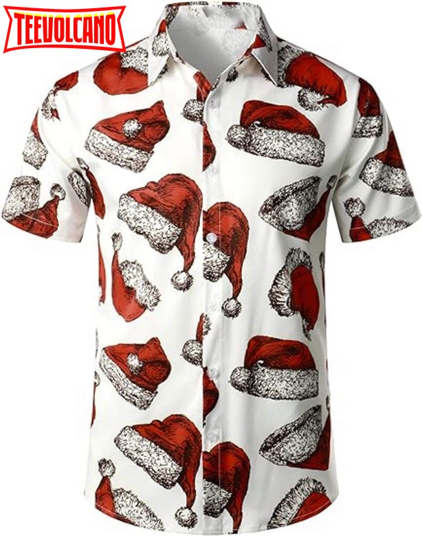 Christmas Santa Claus Hawaiian Shirt, hawaiian funny santa shirt, surfing santa shirt